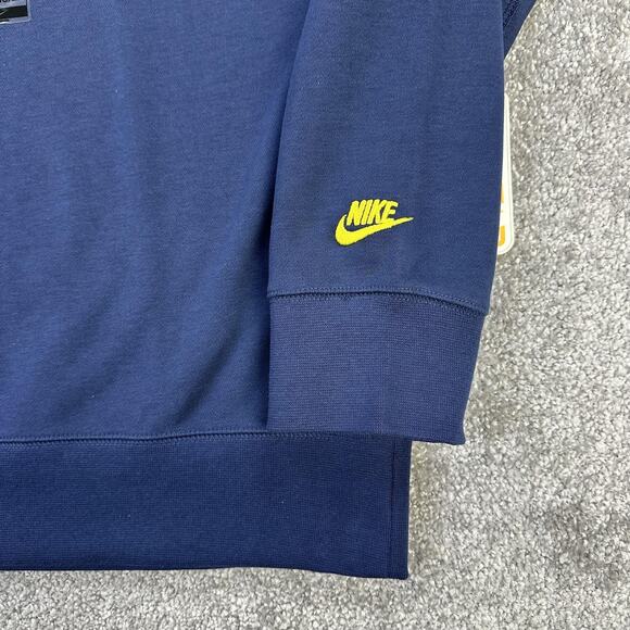 Nike Sweatshirt Mens 2XL Navy Crewneck Fleece Back Graphic Pullover FZ0764-410 - Picture 5 of 11